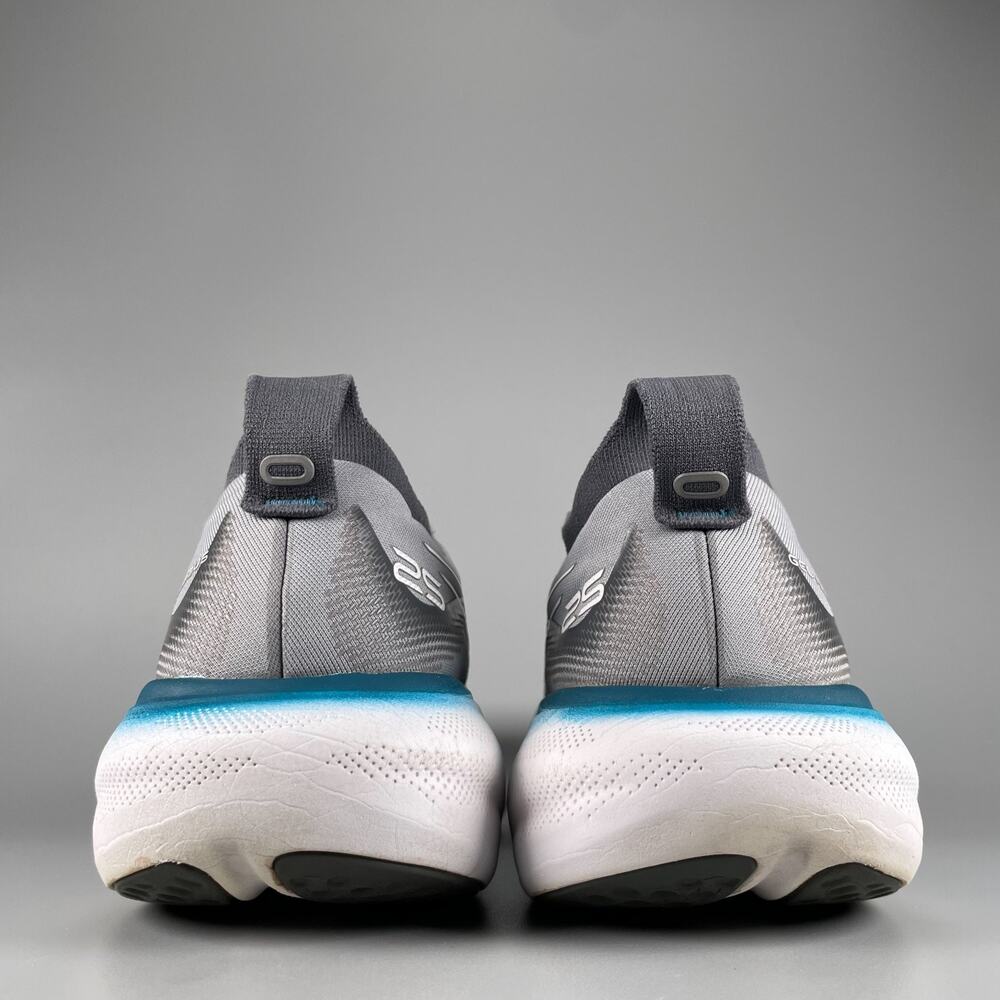 Asics nimbus 25 Gray Athletic Shoe with Blue and Pink Gradient Midsole - Picture 3 of 9